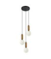Suspension Aldeva Verre,Acier Antique Bronze