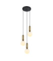 Suspension Aldeva Verre,Acier Antique Bronze