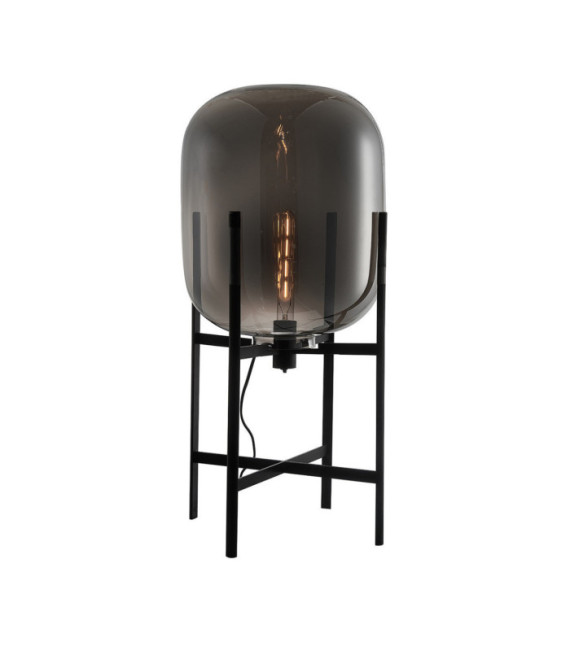 Maversa portable floor lamp Glass, metal alloy Black, mirror graphite