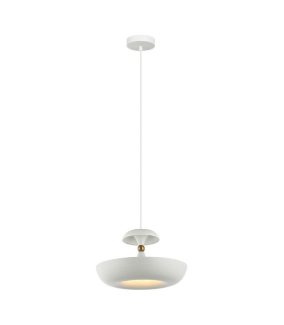 Lampada a sospensione in acciaio bianco Marina
