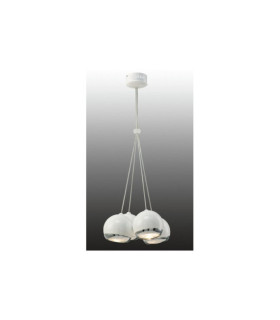 Lampada a sospensione Sferio Lega di metallo Bianco