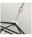 Hinkley pendant light Steel, Black crystal with polished nickel
