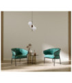 Stelia pendant light Glass, steel, aluminum Antique bronze, matt black