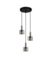 Santia Pendant Lamp Glass, Steel Silver