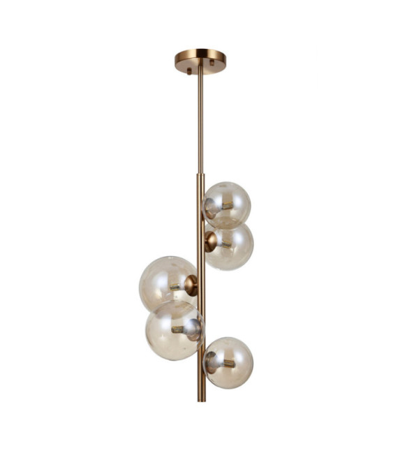 Suspension Canello Verre,Acier Miel Laiton