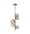 Canello Pendant Glass, Steel Honey Brass