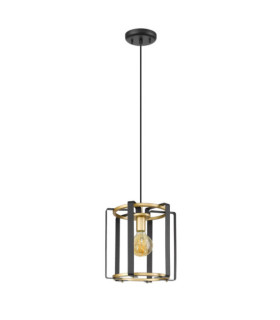 Primero Pendant Steel Gold, Matt Black