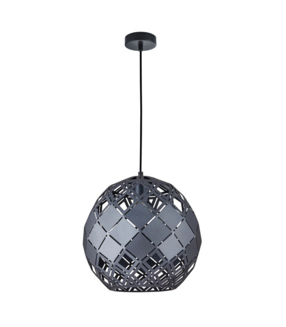 Lampadario Paulela in acciaio nero