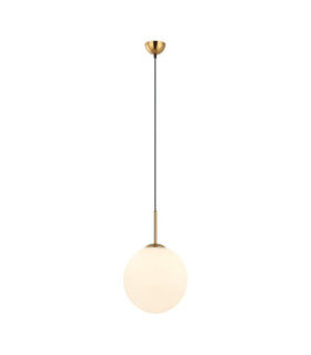 Deore Pendant Glass, White Steel, Antique Bronze