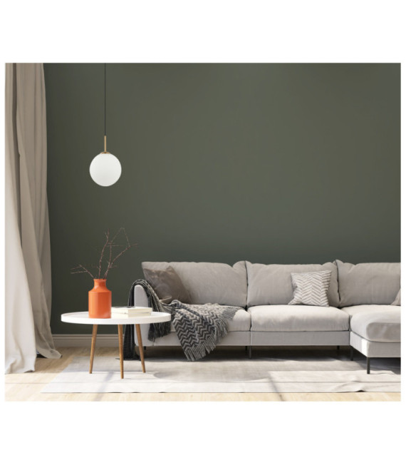 Suspension Deore Verre,Acier Blanc, Bronze Antique