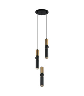 Isidora Pendant Steel, Black Aluminum, Antique Bronze