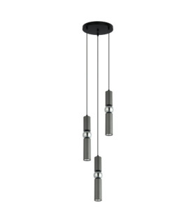 Isidora Colgante Acero, Aluminio Cromo, Negro, Gris