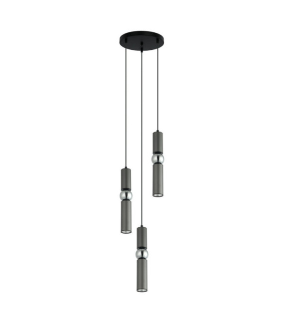 Suspension Isidora Acier,Aluminium Chrome, Noir, Gris