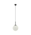 Suspension Deore Verre,Acier Blanc, Noir