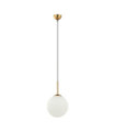 Deore Pendant Glass, White Steel, Antique Bronze
