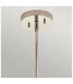 Kichler pendant light Transparent grained glass, polished nickel steel