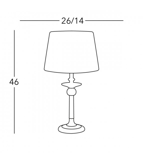Lampe de table classique ASCOT laiton antique 1 ampoule