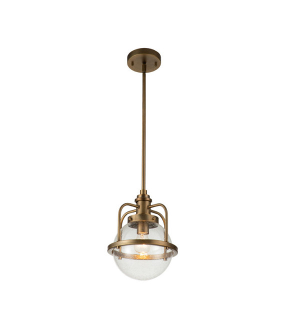 Kichler pendant light Transparent grained glass, steel Natural brass