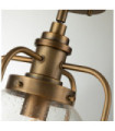 Kichler pendant light Transparent grained glass, steel Natural brass