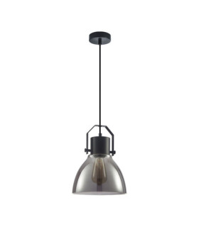 Lampadario Darlena in acciaio nero