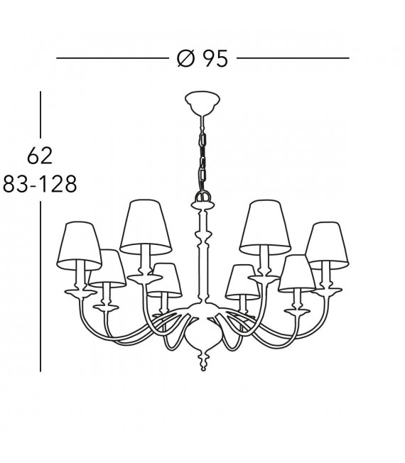 ASCOT Chandelier 8 lights - 4