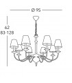 ASCOT Chandelier 8 lights - 4
