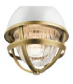 Kichler pendant light Transparent ribbed glass, steel Natural and white brass