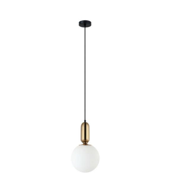 Suspension Aldeva Verre,Acier Antique Bronze