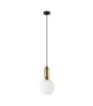 Suspension Aldeva Verre,Acier Antique Bronze
