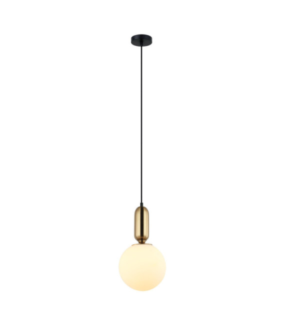 Aldeva Pendelleuchte aus Glas, antiker Bronzestahl