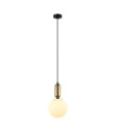 Suspension Aldeva Verre,Acier Antique Bronze