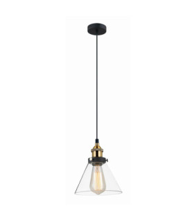 Getan pendant light Glass, metal alloy Black, Gold