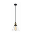 Getan pendant light Glass, metal alloy Black, Gold