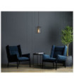 Suspension Kalula Verre,Acier Noir