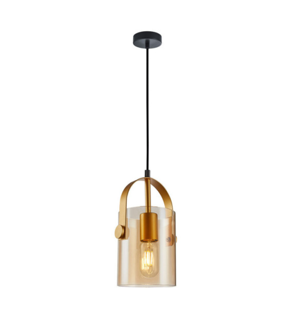 Nanesma Anhänger Glas, Stahl Gold