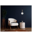 Ravena Pendant Lamp Glass, Steel Brass