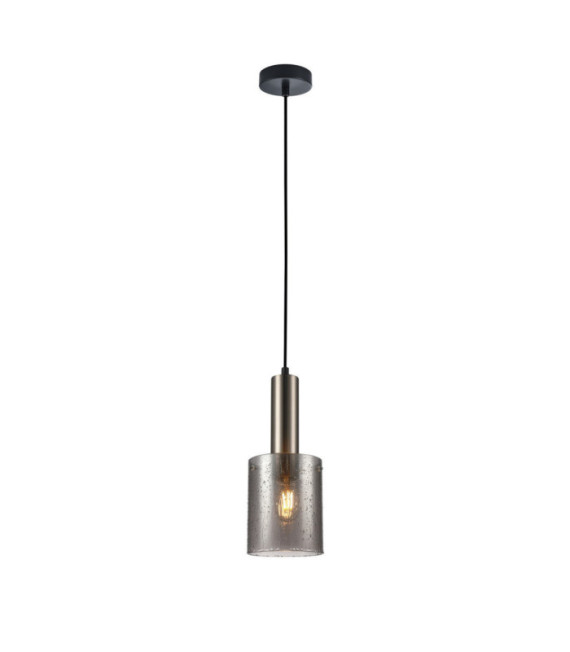 Sardo Pendelleuchte aus Glas, Stahl, satiniertes Nickel
