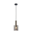 Sardo Pendant Glass, Steel Satin Nickel