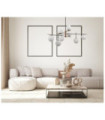 Suspension Stelia Verre,acier,aluminium Bronze antique, noir mat