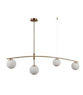 Suspension Senai Verre,acier,aluminium Miel Laiton