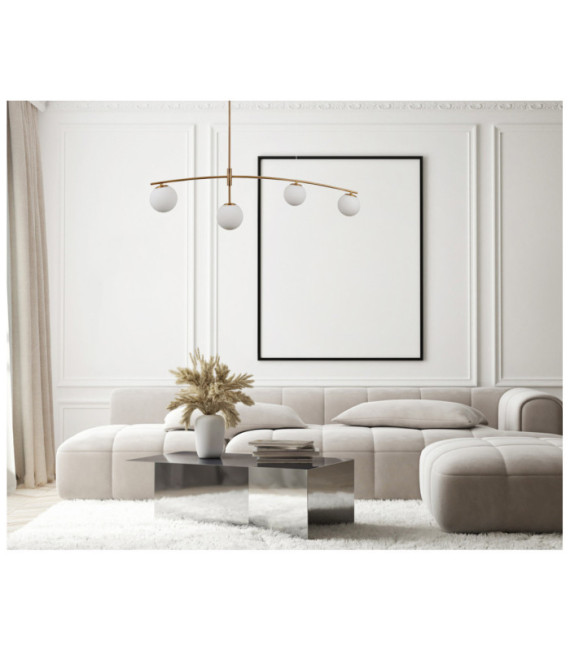Senai Pendant Lamp Glass, steel, aluminum Honey Brass