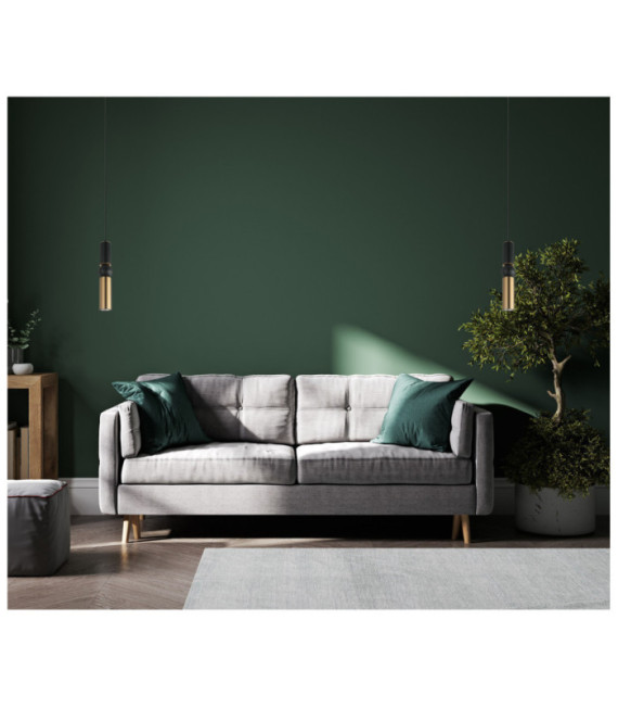 Lampadario Isidora Acciaio, Alluminio Nero, Bronzo Antico