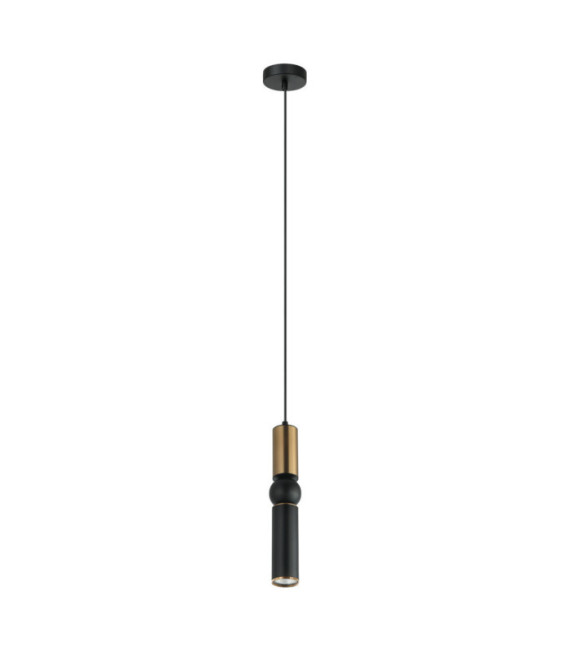 Isidora-Pendelleuchte aus Stahl, schwarzem Aluminium und antiker Bronze