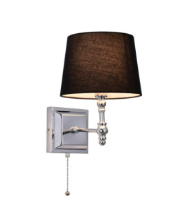 Lampada da parete Luno cromata, nera