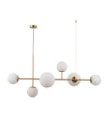 Vailante pendant light Glass, steel, aluminum Honey Brass