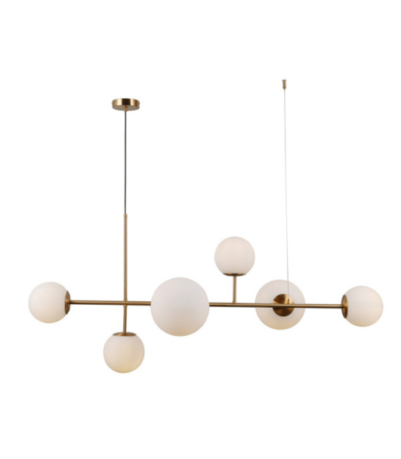 Vailante Pendelleuchte Glas, Stahl, Aluminium Honey Brass