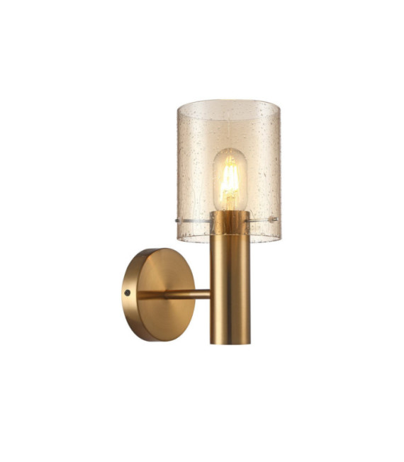 Sardo Wandleuchte Glas, Stahl Messing