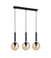 Ravena Pendant Lamp Glass, Black Steel