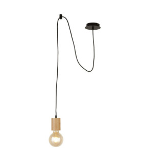 Suspension Spinny Acier doux Noir mat, naturel