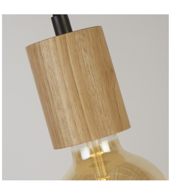 Spinny pendant light Mild steel Matt black, natural